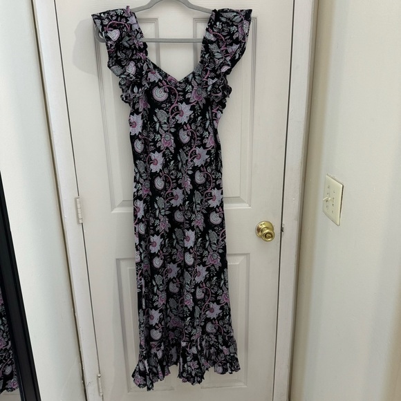 NWOT Mille Resort & Travel Klara Dress Sz Small Floral Tropical Night BlockPrint - Picture 2 of 6